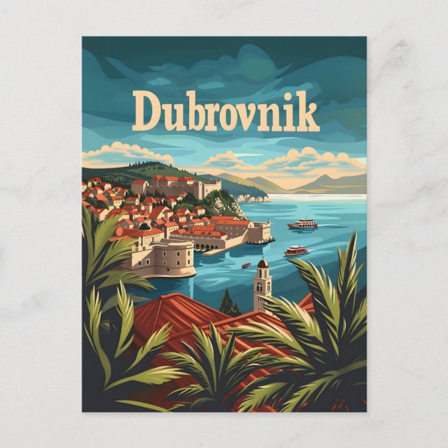 Dubrovnik Kroatien Vykort (Framsida)