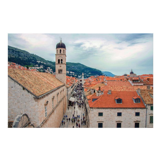Dubrovnik Main street, Kroatien Fototryck (Framsidan)