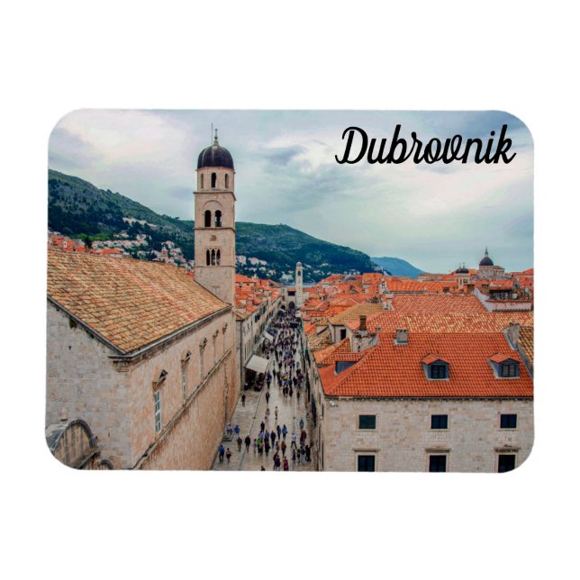 Dubrovnik Main street, Kroatien Magnet (Horisontell)