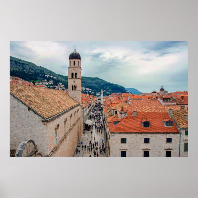 Dubrovnik Main street, Kroatien Poster (Framsidan)