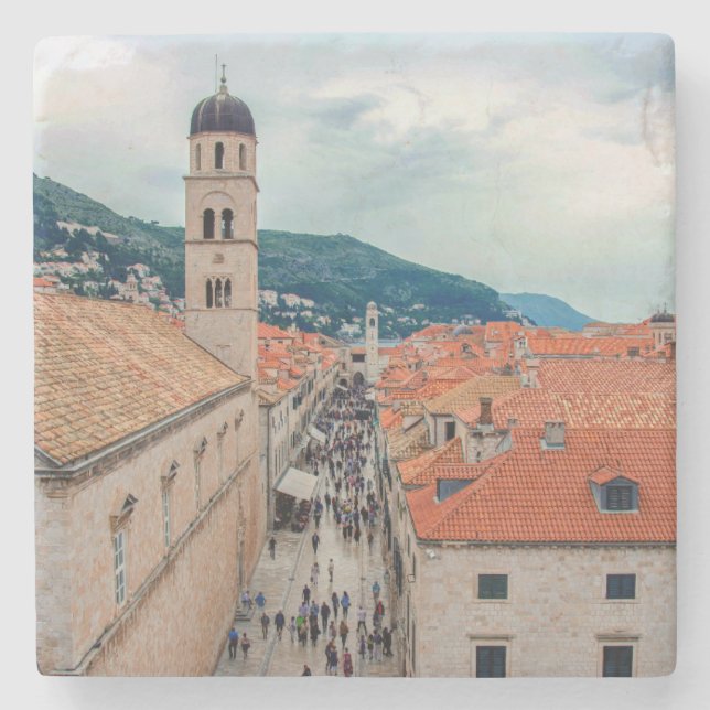 Dubrovnik Main street, Kroatien Stenunderlägg (Framsidan)