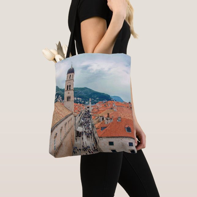 Dubrovnik Main street, Kroatien Tygkasse (Närbild)