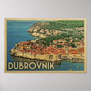Dubrovnik Poster Vintage resor Poster Kroatien