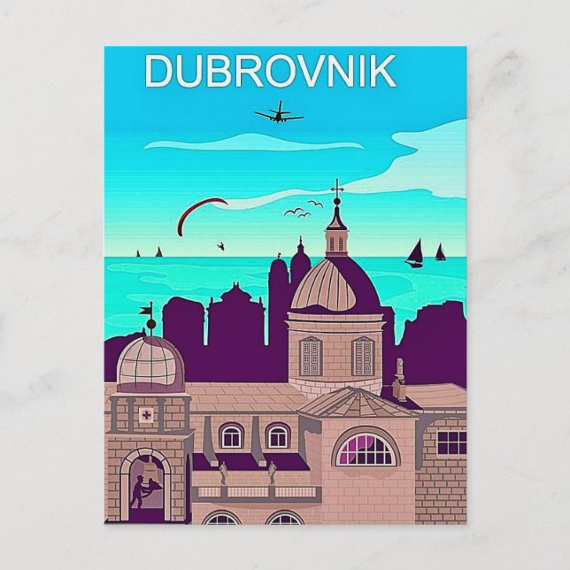 Dubrovnik Resepostkort Vykort (Framsida)