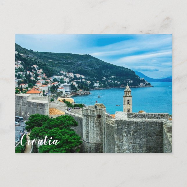 Dubrovnik stadsmur vykort (Framsida)