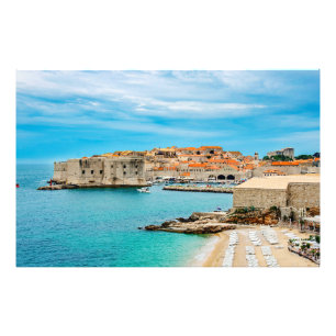 Dubrovnik strand fototryck