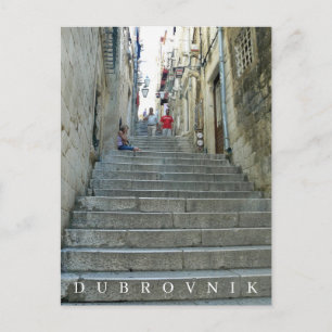 Dubrovnik trappor utsikt vykort