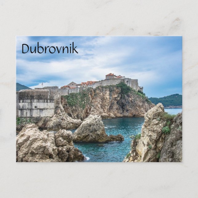 Dubrovnik-väggar Vykort (Framsida)