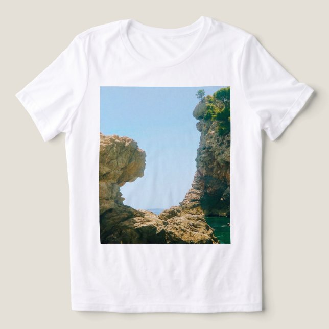 Dubrovnik Väster Harbour och Pier T Shirt (Design Framsida)