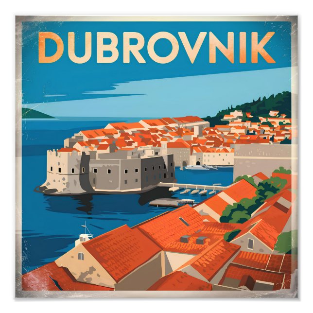 Dubrovnik vintage fototryck (Framsidan)