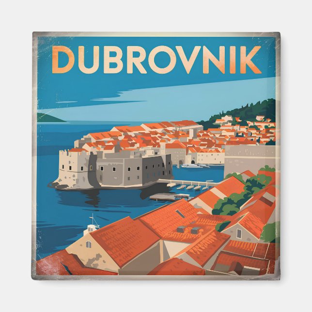 Dubrovnik vintage magnet (Framsidan)