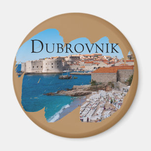 Dubrovnik: Vy över båge och gamla städer Magnet