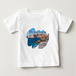 Dubrovnik: Vy över Beach och gammal stad T-shirt