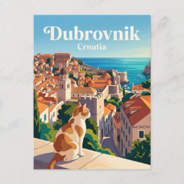 Dubrovniks gamla stad Kroatien Vykort