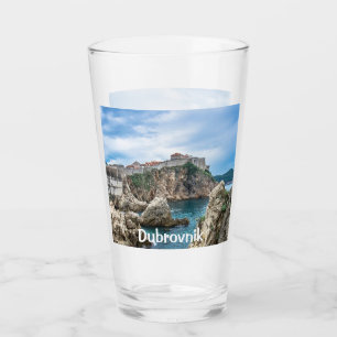 Dubrovniks murar sedd från havet glaskopp