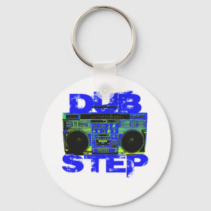 Dubstep Blå Boombox Nyckelring