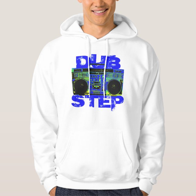Dubstep blåttBoombox Hoodie (Framsida)