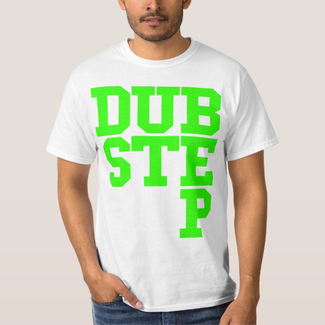 Dubstep Blockletter (limefrukt) Tee (Framsida)