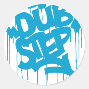 Dubstep FatCap Himlar Blue Runt Klistermärke