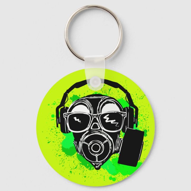 Dubstep Gasmask Nyckelring (Framsida)