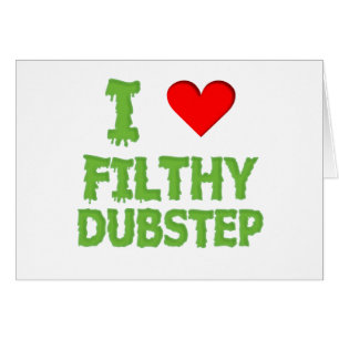 Dubstep kliver den nedsmutsada duben bas- hälsningskort