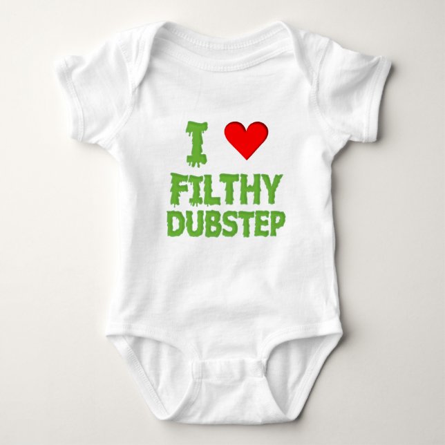 Dubstep kliver den nedsmutsada duben bas- t-shirt (Framsida)