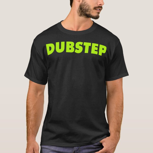 Dubstep (limefrukt) svart t-shirt (Framsida)