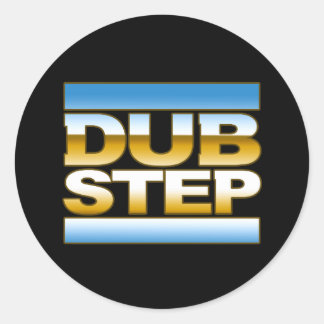 DUBSTEP-logotyp Runt Klistermärke