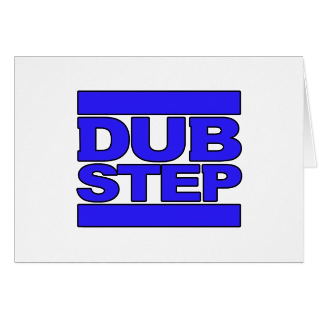 DUBSTEP-logotypblått Hälsningskort (Framsidan Horizontal)