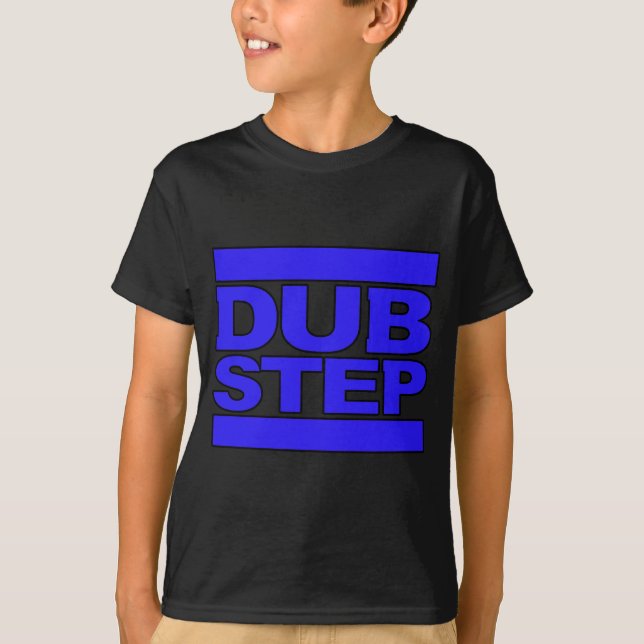 DUBSTEP-logotypblått Tee (Framsida)