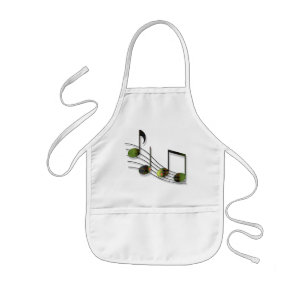 Dubstep Notes Apron Barnförkläde