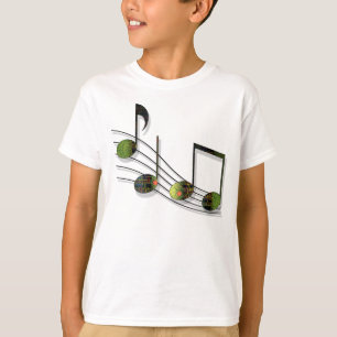 Dubstep Notes Kids och Baby Light Shirt Tee Shirt