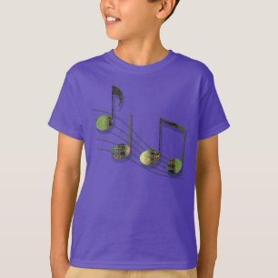 Dubstep Notes Kids och Baby Mörk Shirt Tee Shirt