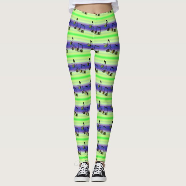 Dubstep Notes Leggings (Framsida)