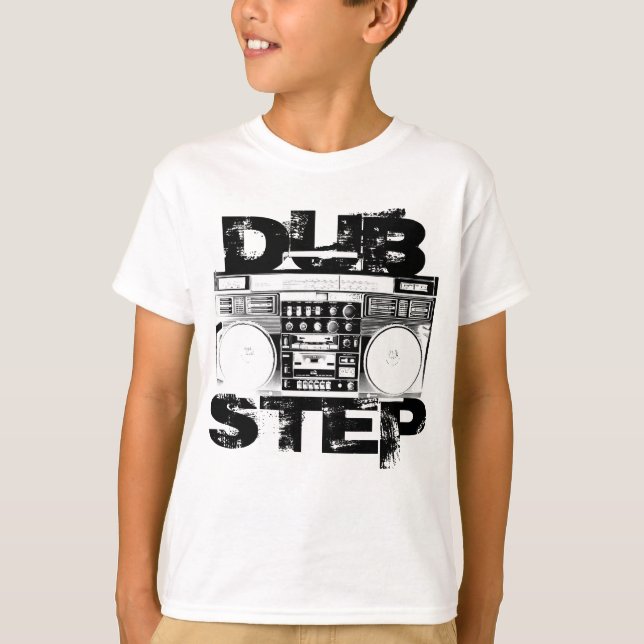 Dubstep Svart Boombox T-shirt (Framsida)