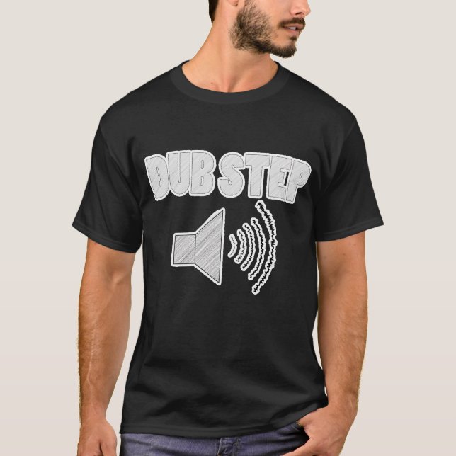 Dubstep vacklande (svarten) t-shirt (Framsida)