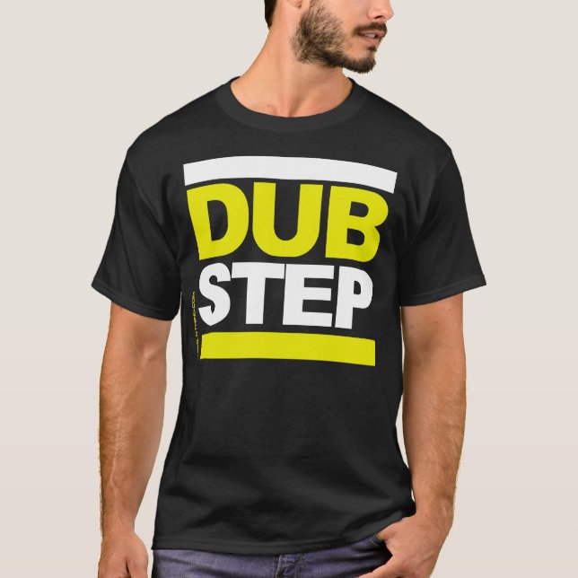 Dubstep vit/gult t-shirt (Framsida)