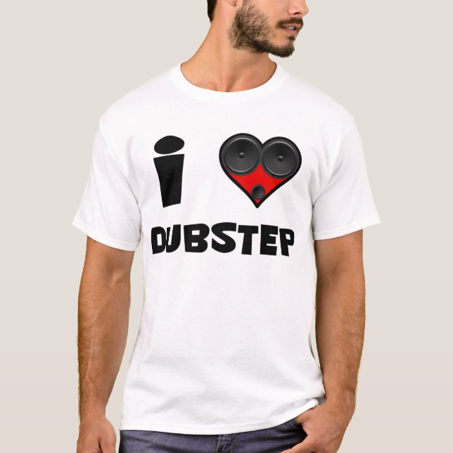 dubstephögtalarehjärta t-shirt (Framsida)