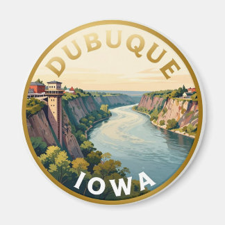 Dubuque Iowa Bluff Resa Magnet