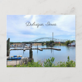 Dubuque, Iowa Bride över floden Mississippi Vykort