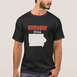 Dubuque Iowa Förenta staterna State America Travel T Shirt
