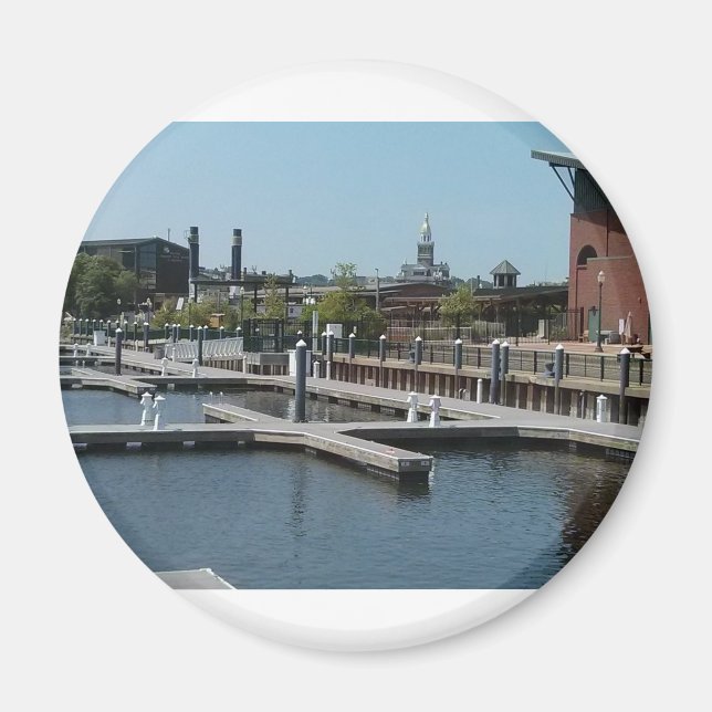 Dubuque, Iowa Ice Harbour, Mississippi River Magnet (Framsidan)