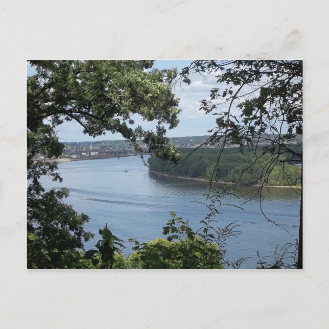 Dubuque Iowa om Mississippifloden Vykort (Framsida)