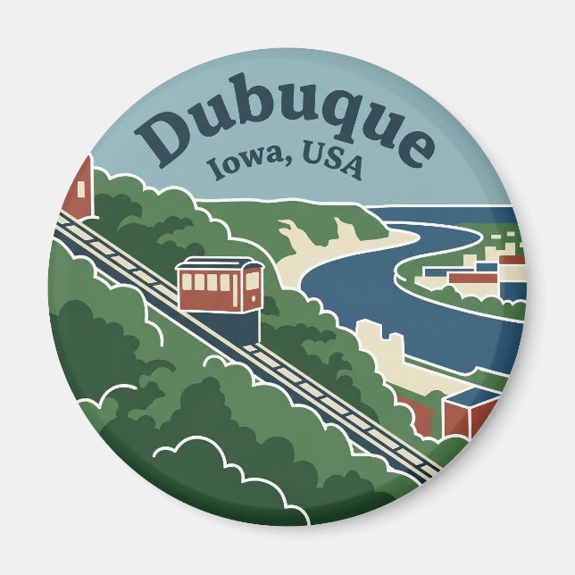 Dubuque USA Magnet (Framsidan)