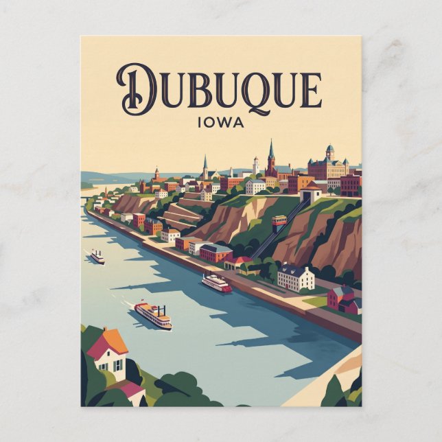 Dubuque USA Vykort (Framsida)