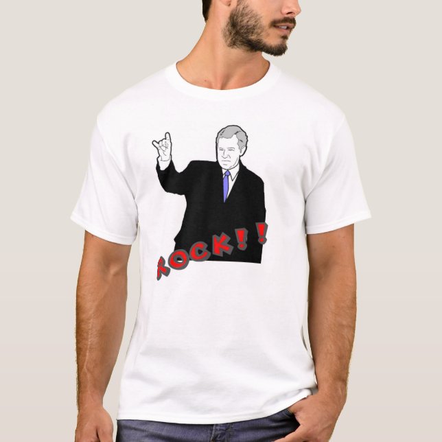 Dubya något att säga:  STEN! Tee Shirt (Framsida)