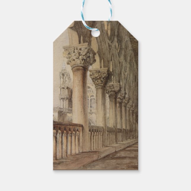 Ducal Palace (av John Ruskin) Presentetikett (Framsidan)