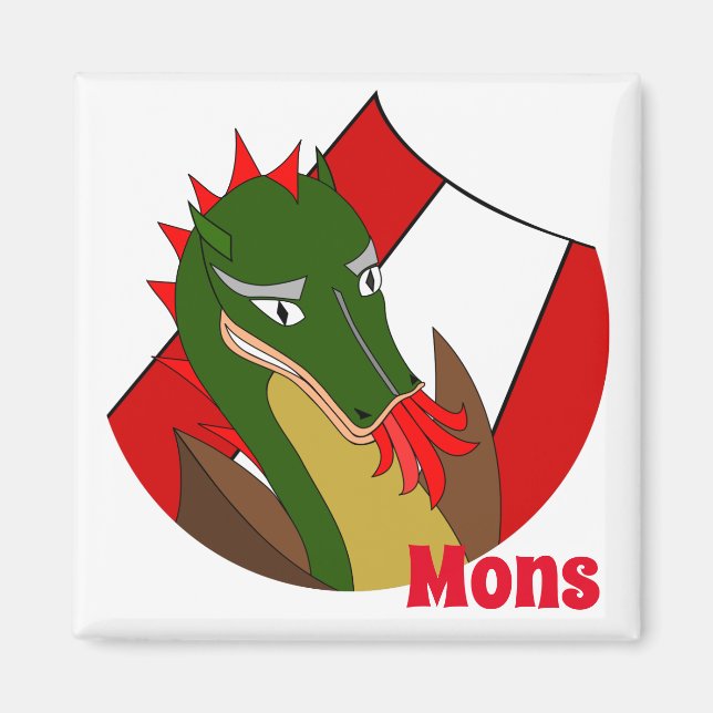 Ducasse Mons - Doudou - souvenir från Belgien Magnet (Framsidan)