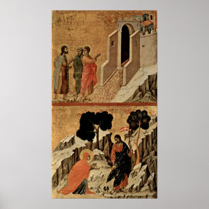 Duccio di Buoninsegna - Kristus och Mary Magdalene Poster