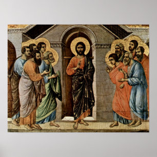 Duccio di Buoninsegna - Kristus visas till Poster
